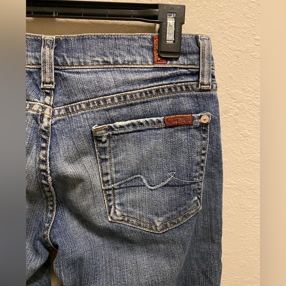 7 For All Mankind Distressed Bootcut Jeans - Picture 7 of 10